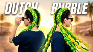 Thumbnail: Double Dutch to Bubble Braids | Step by Step Festival Hair