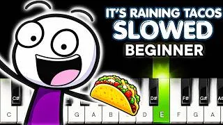 Thumbnail: It’s Raining Tacos on Piano (SLOWED) | Easy Piano Tutorial for Beginners