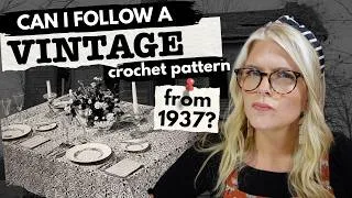 Thumbnail: I Tried Following a VINTAGE CROCHET Pattern from 1937