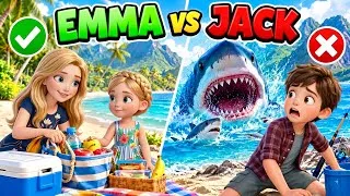 Thumbnail: A Giant Shark Wanted Its Baby Back!🦈 | English Story for Beginners | Slow English Story | A2 Level 