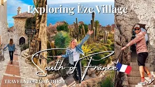 Thumbnail: Cactus Garden 🌵 on top of a Mountain, Dinner, Èze Village 🏘️✨ 📍 France 🇫🇷 Vlogmas Travel Day Three 🎄