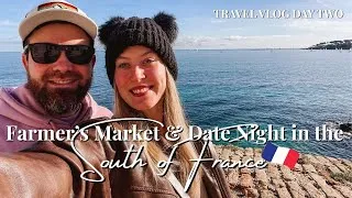 Thumbnail: French Farmer's Market, Christmas Market 🧀🎄 Dinner Date in South of France! 🇫🇷🍷 Vlogmas Day Two! ✨