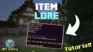 Thumbnail: Item Lore Minecraft Bedrock NBT Editing