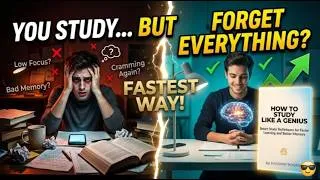 Thumbnail: Studying for Hours but Remembering Nothing? Fix Your Brain’s Study System Fast