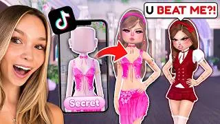 Thumbnail: Using TIKTOK VIRAL Outfit Hacks to BEAT MEAN GIRLS in Dress to Impress!