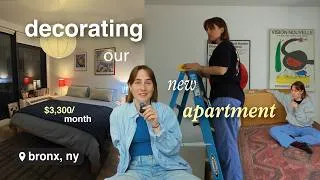 Thumbnail: decorating our new 600-sqft NYC apartment ($3.3k/month) ✨🛋️
