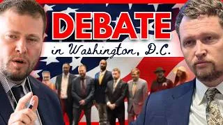 Thumbnail: Is Islam Compatible With The US Constitution? 📜 Inspiring Philosophy's DC Debate [Watch in 360°!]
