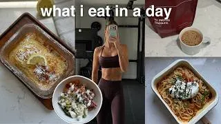 Thumbnail: WHAT I EAT IN A DAY | healthy high protein meals to stay lean + holiday prep