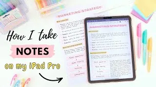 Thumbnail: How I take notes on my iPad  💫 Tips for pretty and effective note taking! 📝