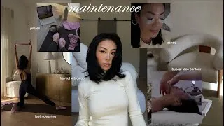 Thumbnail: maintenance vlog | pilates, buccal facelift massage, new haircut, teeth cleaning, groceries