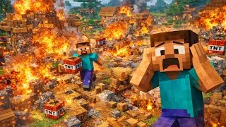 Thumbnail: I Destroyed a Village by TNT 🤯l Eloixx l #minecraft