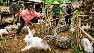Thumbnail: 72 Hours of Horror: Giant Python Invades a Rabbit Farm as a Terrified Girl Calls for Help!
