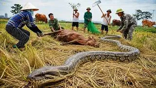 Thumbnail: 72 Hours of Horror: Giant Python Approaches a Cow as Villagers Rush to the Rescue!