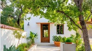 Thumbnail: Beautiful Small Mediterranean House with Rustic Farmhouse Charm, Concrete Courtyard & Lush Backyard