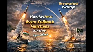 Thumbnail: Playwright Part12 Async Callback Functions in JavaScript Async callback #asyncjavascript #callback