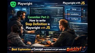 Thumbnail: Cucumber Part 2: How to write Step Definition in Playwright with JS | Cucumber BDD with Playwright