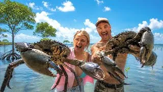 Thumbnail: Surviving 24 Hours In A Remote Mangrove Forest - Catch & Cook