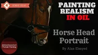 Thumbnail: Horse  Head Portrait in Oil Paint