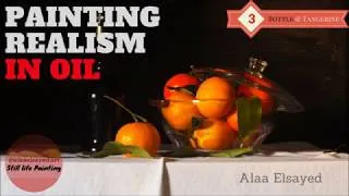 Thumbnail: Painting Realism : Bottle and Tangerine Oil Painting