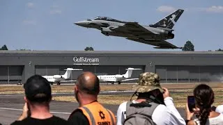 Thumbnail: Awesome Italian Air Force Eurofighter Typhoon Farnborough