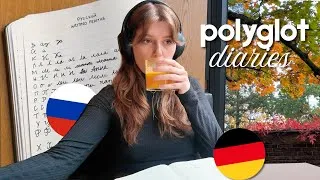Thumbnail: polyglot diaries 🌟 learning the russian alphabet + german c1 exam prep