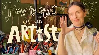 Thumbnail: How to Start as a Self-Taught Artist ✨☘️ 10 Steps to Start Your Creative Career