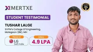 Thumbnail: How an Embedded Systems Course Helped Him Get Placed at LG Soft | Tushar Lalge Emertxe Journey