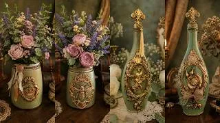 Thumbnail: ✨ Vintage Baroque Decor | Decorative Bottle & Floral Vase #diy #shabbychic #decoupage #baroque