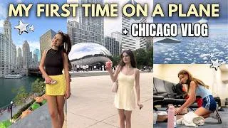 Thumbnail: I flew on a plane for the first time!| Chicago vlog🏙️