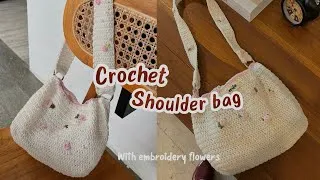 Thumbnail: ✨How to crochet shoulder bag with embroidery flowers✨
