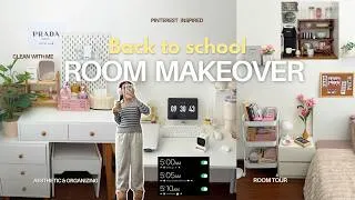 Thumbnail: Aesthetic Back to School Room Makeover ☁️ Extreme Clean With Me!
