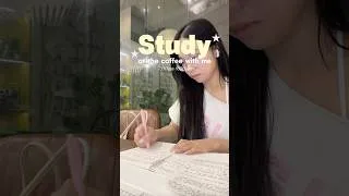 Thumbnail: Study with me at a cafe 🤎 | Psychology notes & Matcha