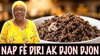 Thumbnail: Vini fè yon diri ak djon djon avè m!  Learn to cook Haitian Mushroom Rice