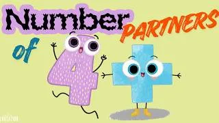 Thumbnail: Gus the Plus | Addition Number Partners of 4 Song | Addition Problems that make FOUR