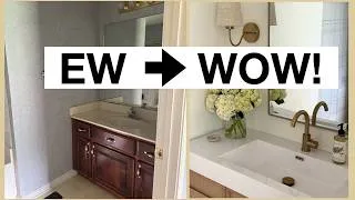 Thumbnail: Master Bathroom Vanity Renovation & Makeover + Backyard Patio Prep with a Skid Steer