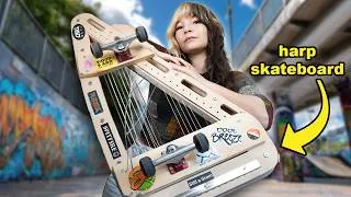 Thumbnail: Can you kickflip a harp?