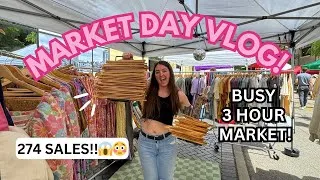 Thumbnail: 274 SALES IN 3 HOURS?? 😱 Market Vlog 🌷