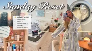 Thumbnail: SUNDAY RESET ROUTINE☁️ deep cleaning, self care, organizing + planning!