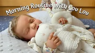 Thumbnail: Morning Routine With A Newborn Baby🧸 Changing & Feeding Video with Lou Lou| Emilyxreborns 