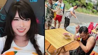 Thumbnail: Emiru Reacts to "This Water Fight Could Have Gone Better" by @DailyDoseOfInternet