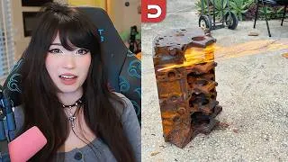 Thumbnail: Emiru Reacts to "The Most Satisfying Rust Removal" by @DailyDoseOfInternet