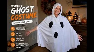 Thumbnail: Women's Ghost Costume Review 👻 | Easy Halloween Costume!