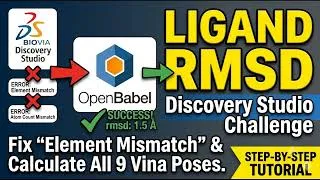Thumbnail: Fix Discovery Studio RMSD Errors Using Open Babel | All 9 Vina Poses