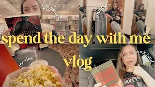 Thumbnail: spend the day with me vlog! solo movie date, barnes and noble haul, mall shopping, gym🍿📚🛍️💪