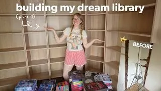 Thumbnail: Building new DREAM home library 📚🛠️📦 Setting up the book room (part 1)