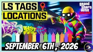 Thumbnail: GTA 5 Online | Today's LS Tags Locations (September 6th, 2026)