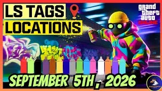 Thumbnail: GTA 5 Online | Today's LS Tags Locations (September 5th, 2026)