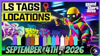 Thumbnail: GTA 5 Online | Today's LS Tags Locations (September 4th, 2026)