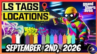 Thumbnail: GTA 5 Online | Today's LS Tags Locations (September 2nd, 2026)