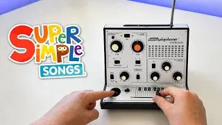 Thumbnail: "Super Simple Songs" logo effect on cool instruments!